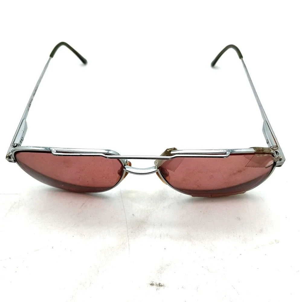 Vintage Van Heusen Silver Square Pilot‎ Metal Sunglasses FRAMES ONLY